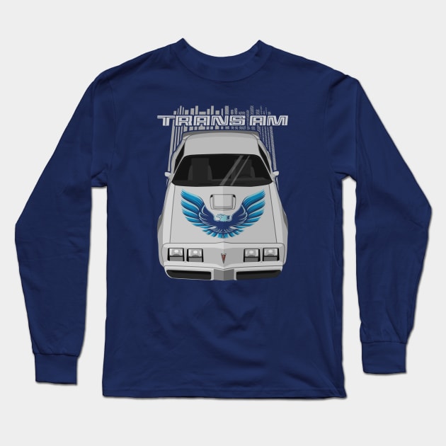 Firebird Trans Am 79-81 - silver and blue Long Sleeve T-Shirt by V8social